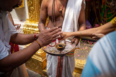 Group of people in temple