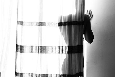 My wife at the window of our hotel in lalibela