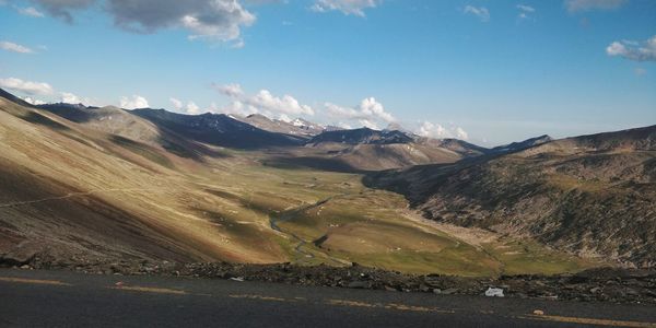 Scenic view of babysat top landscape against sky