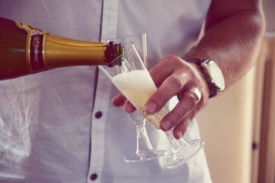 Close-up of woman holding drink