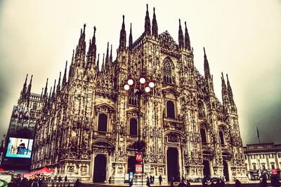 Low angle view of temple