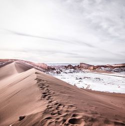 Scenic view of desert against sky