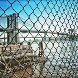 View of chainlink fence