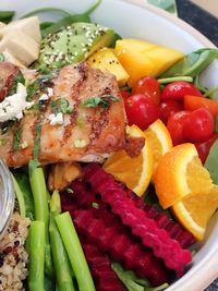 Close-up of salad served in plate