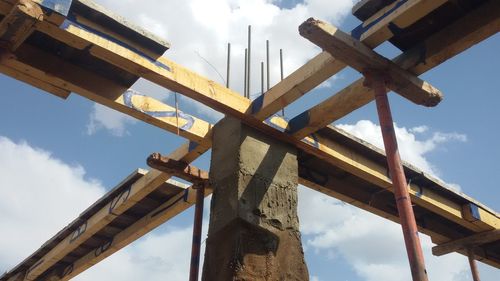 Low angle view of built structure against sky