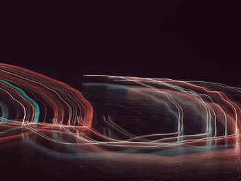 Light trails at night