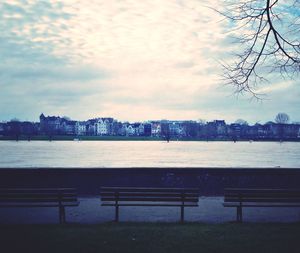 River with city in background