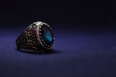 Close-up of vintage car on table