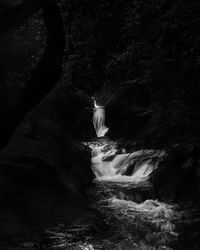 Scenic view of waterfall