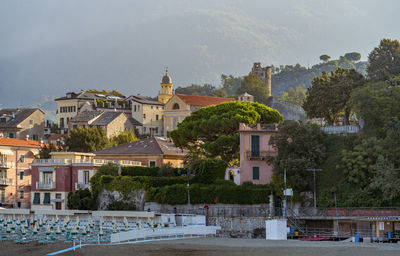 Scenery around levanto, a small town at a coastal area in the province of la spezia in liguria,