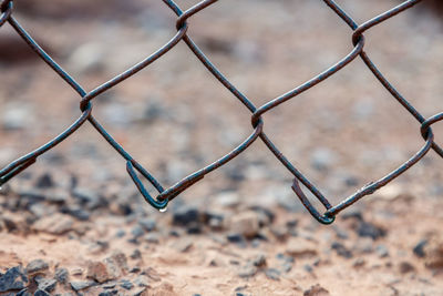 Close-up of chainlink fence