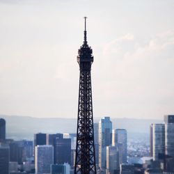 Communications tower in city