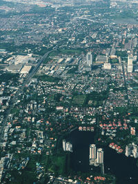 Airplane window view