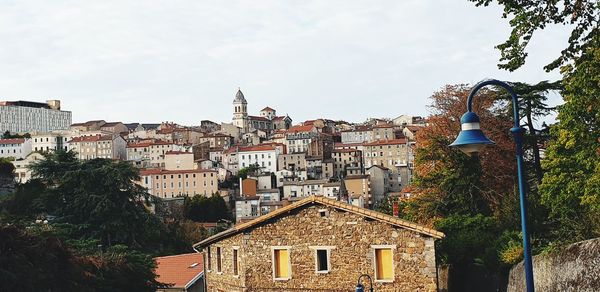 Buildings in city against sky