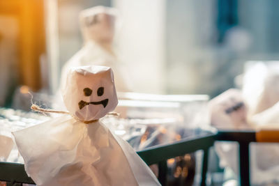 Close-up of stuffed toy on table
