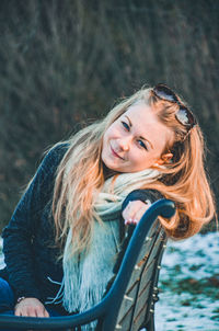 Portrait of smiling young woman