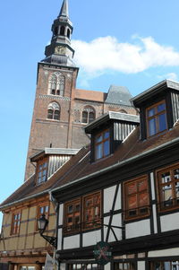 Low angle view of building against sky