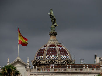 Low angle view of statue of building