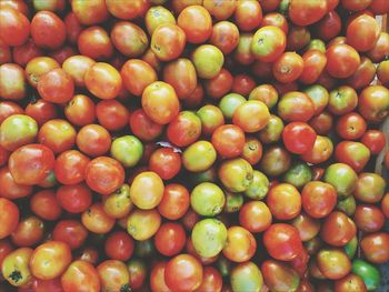 Full frame shot of tomatoes at market