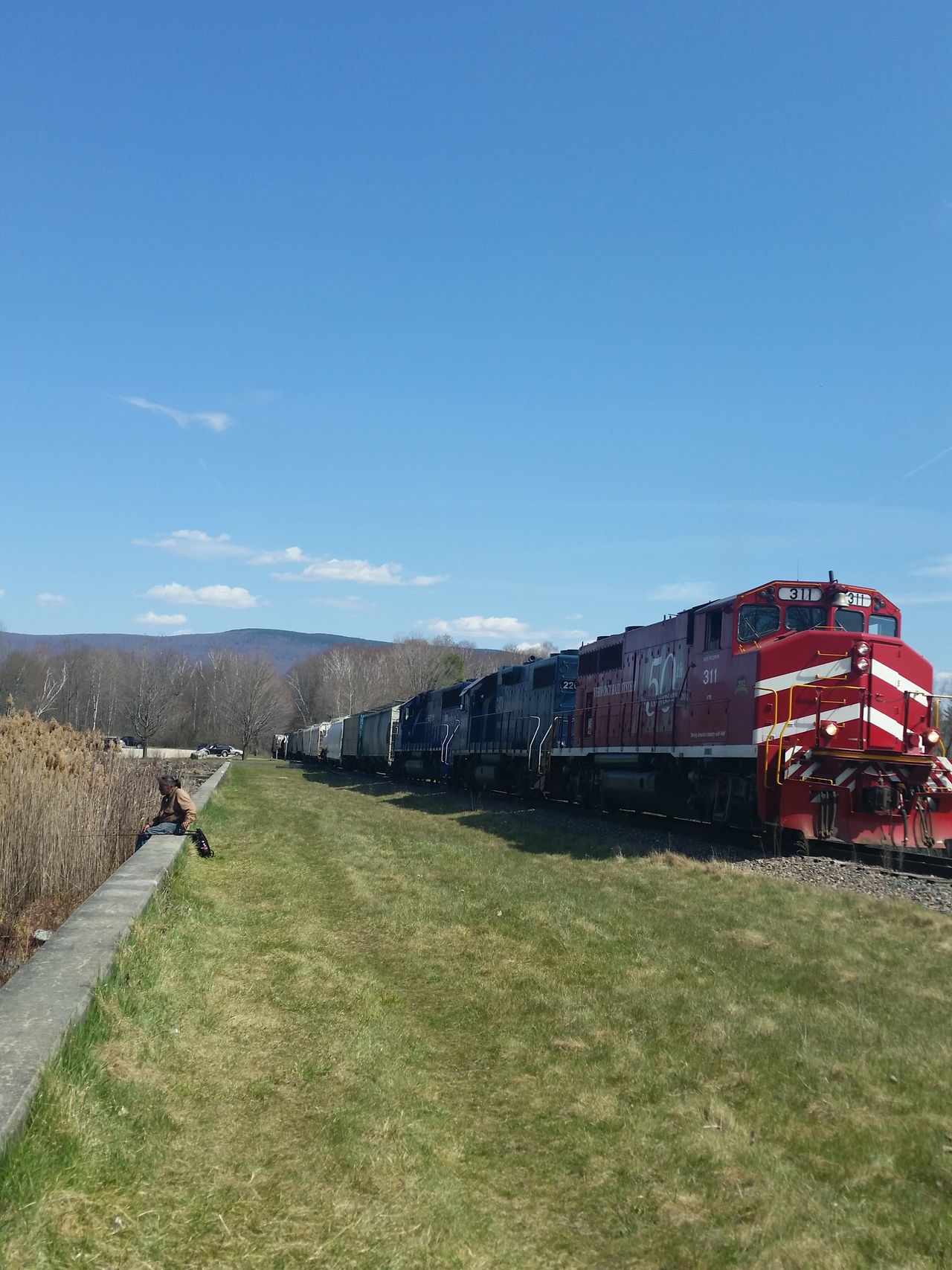 Four train engines