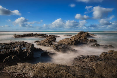 Scenic view of sea against sky