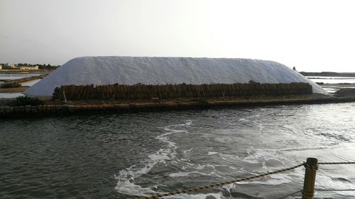 Scenic view of water against sky