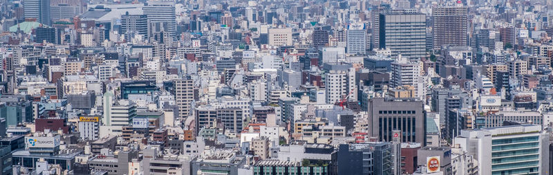 High angle view of city