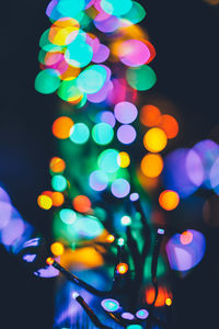 Defocused image of illuminated lights