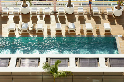 Low angle view of swimming pool