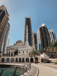Modern buildings in city against sky
