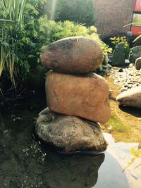 Stones on rocks