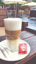 Close-up of coffee on table