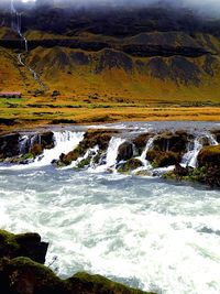River flowing through rocks