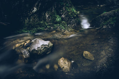 River flowing through rocks