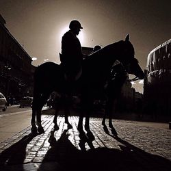 Woman walking in city