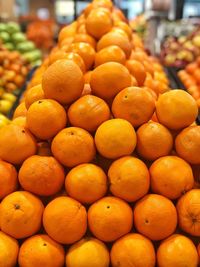 Close-up of oranges for sale in market