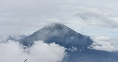 Panorama of clouds at an altitude of 3.371.masl, sumbing mountain 