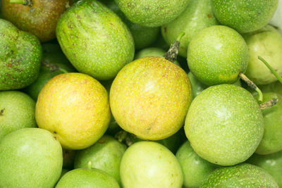 Full frame shot of lemons in market