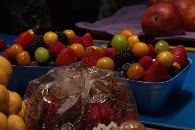 Close-up of fruits in container