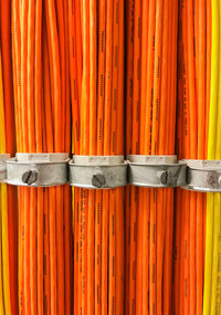 Full frame shot of orange cable