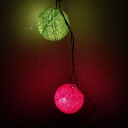 Close-up of illuminated lighting equipment