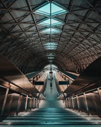 Low angle view of illuminated ceiling