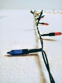 Close-up of eyeglasses on table