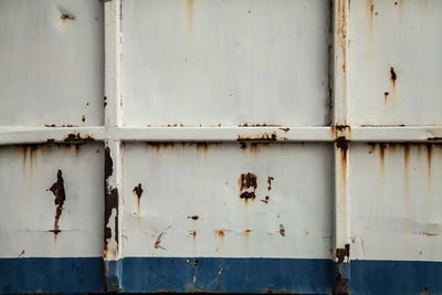 Full frame shot of rusty metal wall