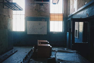 Interior of abandoned building