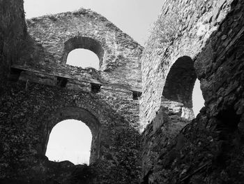 Low angle view of old ruin