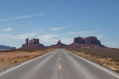 Iconic road to monument valley