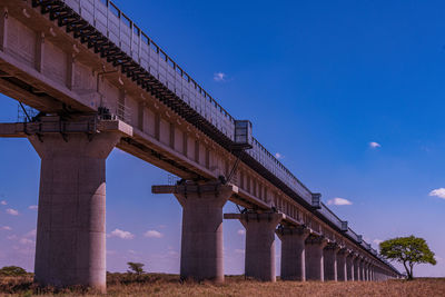 Low angle view of bridge against sky