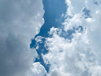 Low angle view of clouds in sky