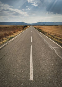 Road passing through land